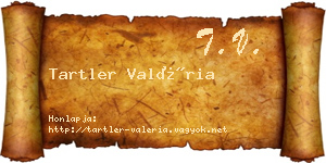 Tartler Valéria névjegykártya